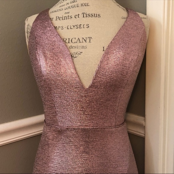 Jovani SZ 2 metallic rose gold evening gown - Picture 4 of 4